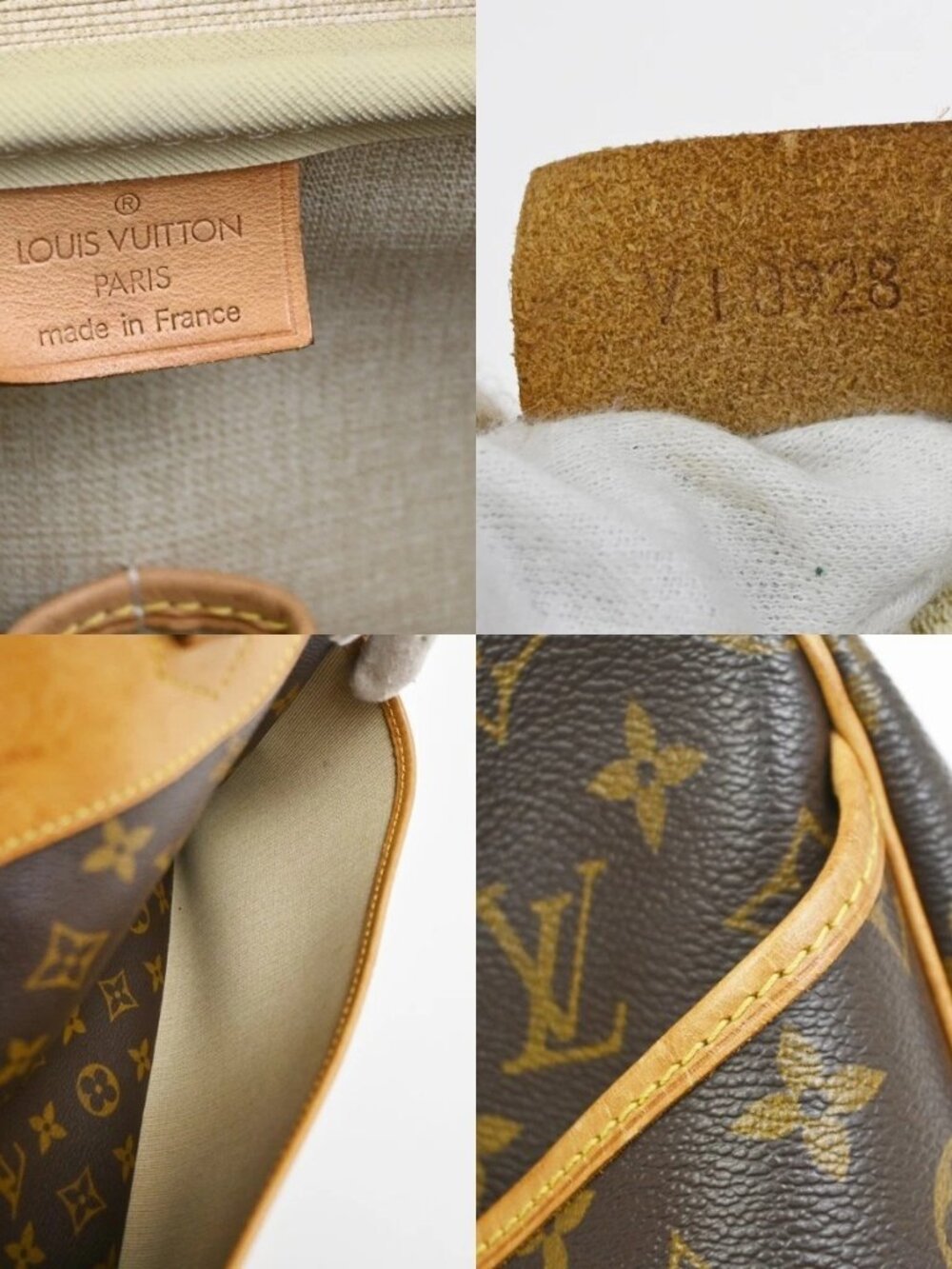 LOUIS VUITTON LV Logo Deauville Hand Bag Monogram Leather Brown M47270 70YH891 - Picture 8 of 14